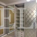 Зеркальный шкаф в классическом стиле цвета Белый / Серебро (3 двери) Фото 5