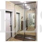 Зеркальный шкаф в классическом стиле цвета Белый / Серебро (2 двери) Фото 1