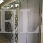 Зеркальный шкаф в стиле прованс цвета Серый / Голубино-синий матовый (7 дверей) Фото 2