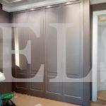 Встраиваемый шкаф в стиле неоклассика цвета Диамант серый / Пыльно-серый (4 двери) Фото 1