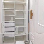 Встраиваемый шкаф в классическом стиле цвета Белый / Белый (2 двери) Фото 2