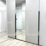 Шкаф до потолка цвета Арктика серый / Грей софт, Зеркало (6 дверей) Фото 1