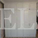 Шкаф в спальню в классическом стиле цвета Белый / Белый (5 дверей) Фото 3