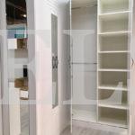 Встраиваемый угловой шкаф цвета Белый Премиум гладкий / Белый софт, Зеркало (4 двери) Фото 5