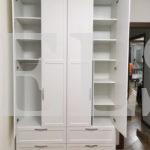 Распашной шкаф в стиле прованс цвета Белый / Белый (4 двери) Фото 2