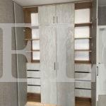 Распашной шкаф в стиле лофт цвета Пикар / Лофт бетон (4 двери) Фото 2