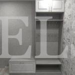 Распашной шкаф в классическом стиле цвета Серый / Белый (3 двери) Фото 2