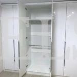 Распашной шкаф в стиле минимализм цвета Белый / Белый глянец (6 дверей) Фото 2