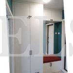 Распашной шкаф в стиле модерн цвета Белый / Белый (4 двери) Фото 3