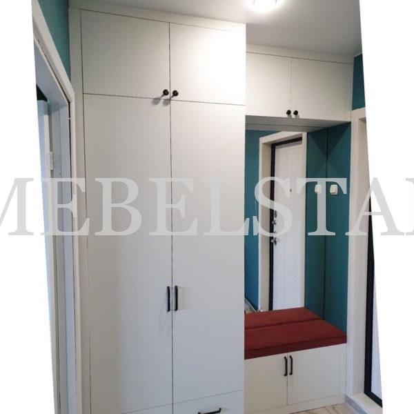 Распашной шкаф в стиле модерн цвета Белый / Белый (4 двери)
