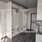 Шкаф до потолка цвета Белый Премиум гладкий / Белый софт, Грей софт (3 двери) Фото 1