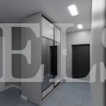 Шкаф в прихожую в стиле минимализм цвета Белый / Белый, Серебро (3 двери) Фото 1