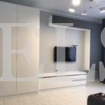 Шкаф в гостиную в стиле минимализм цвета Белый / Белый глянец, Маренго софт (6 дверей) Фото 1