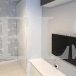 Шкаф в гостиную в стиле минимализм цвета Белый / Белый глянец, Маренго софт (6 дверей) Фото 3
