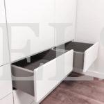 Шкаф с крашеными фасадами в стиле минимализм цвета Белый, Серый / Белый (4 двери) Фото 2
