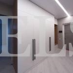 Шкаф с крашеными фасадами в стиле минимализм цвета Ольха / Белый (6 дверей) Фото 1