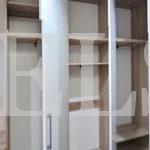 Шкаф с крашеными фасадами в стиле минимализм цвета Пикар / Белый (5 дверей) Фото 3