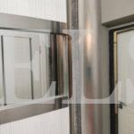 Зеркальный шкаф в стиле хай-тек цвета Дуб млечный / Дуб млечный, Серебро (2 двери) Фото 3