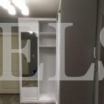 Зеркальный шкаф в стиле минимализм цвета Белый / Белый, Серебро (4 двери) Фото 3