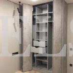 Шкаф с фасадами ЛДСП в стиле лофт цвета Серый / Бетон чикаго (4 двери) Фото 1