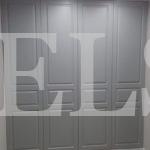 Шкаф с фасадами МДФ в пленке в классическом стиле цвета Серый / Грей софт (4 двери) Фото 1
