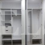 Шкаф с фасадами МДФ в пленке в классическом стиле цвета Серый / Грей софт (4 двери) Фото 4