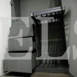 Шкаф с крашеными фасадами в стиле минимализм цвета Диамант серый / Бело-алюминиевый (6 дверей) Фото 5