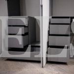 Шкаф с крашеными фасадами в стиле минимализм цвета Диамант серый / Бело-алюминиевый (6 дверей) Фото 6
