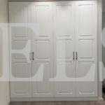 Шкаф с фасадами МДФ в пленке в стиле модерн цвета Белый / Белый (4 двери) Фото 1
