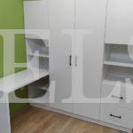 Шкаф со столом в стиле минимализм цвета Белый / Белый (4 двери) Фото 1