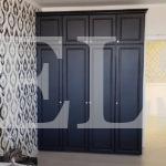 Распашной шкаф в классическом стиле цвета Черный / Антрацит софт (4 двери) Фото 1