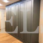 Распашной шкаф в классическом стиле цвета Серый / Графит софт (5 дверей) Фото 1