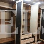 Шкаф с фасадами МДФ в пленке в стиле прованс цвета Дуб сантана темный / Серый софт (6 дверей) Фото 5