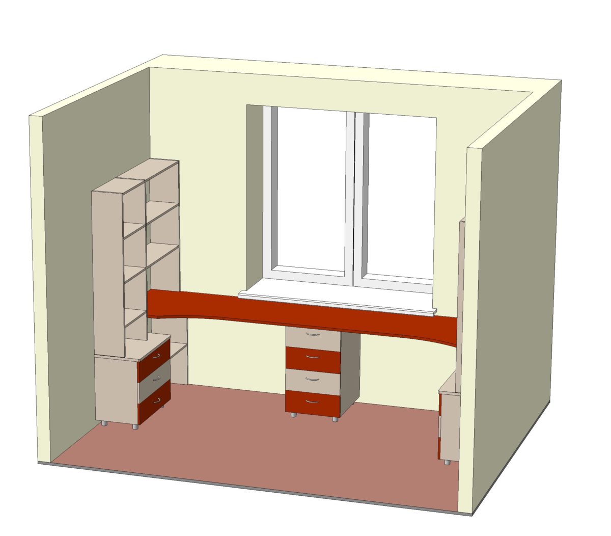 Шкафы вокруг окна: особенности конструкции