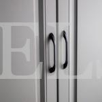 Шкаф с фасадами МДФ в пленке в стиле прованс цвета Серый / Грей софт (5 дверей) Фото 2
