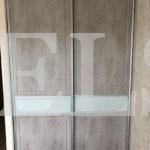 Шкаф с фасадами МДФ в пленке в стиле кантри цвета Бодега белый / Бетон (2 двери) Фото 2