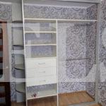 Шкаф с пескоструйным рисунком в стиле хай-тек цвета Белый, Серый / Серебро (2 двери) Фото 2