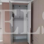 Шкаф с фасадами МДФ в пленке в стиле минимализм цвета Серый / Роза матовая (3 двери) Фото 4