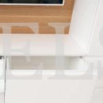 Шкаф в гостиную в стиле неоклассика цвета Белый / Белый глянец (4 двери) Фото 5
