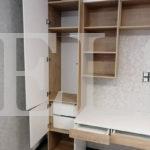 Шкаф со столом в стиле минимализм цвета Белый, Дуб галифакс натуральный / Белый, Дуб галифакс натуральный (6 дверей) Фото 3