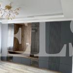 Шкаф в гостиную в стиле хай-тек цвета Дуб галифакс олово / Голубовато-серый (8 дверей) Фото 1