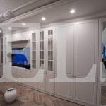 Шкаф в гостиную в стиле неоклассика цвета Белый / Белый (13 дверей) Фото 1