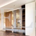 Шкаф в гостиную в стиле модерн цвета Диамант серый, Дуб канзас коричневый / Белый, Чикаго светло-серый (6 дверей) Фото 1