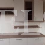 Шкаф в гостиную в стиле модерн цвета Туя темная / Дуб темный, Панакота софт (5 дверей) Фото 3