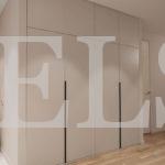 Распашной шкаф в стиле минимализм цвета Серый / Серый софт (4 двери) Фото 6