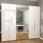 Зеркальный шкаф в стиле минимализм цвета Дикий дуб натуральный / Белый, Серебро (6 дверей) Фото 1