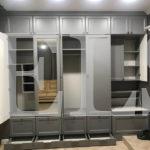 Шкаф с фасадами МДФ в пленке в стиле прованс цвета Серый / Серый софт (6 дверей) Фото 4