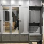 Шкаф с фасадами МДФ в пленке в стиле прованс цвета Серый / Серый софт (6 дверей) Фото 5