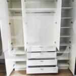Шкаф с фасадами МДФ в пленке в стиле прованс цвета Белый / Белый (4 двери) Фото 3