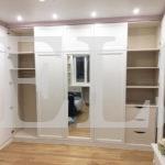 Зеркальный шкаф в стиле прованс цвета Перламутр / Белый (5 дверей) Фото 3